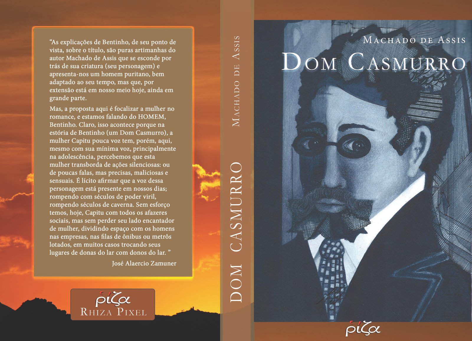 Capa de Dom Casmurro, edição especial com ilustração de Maia de Melo Lopo
