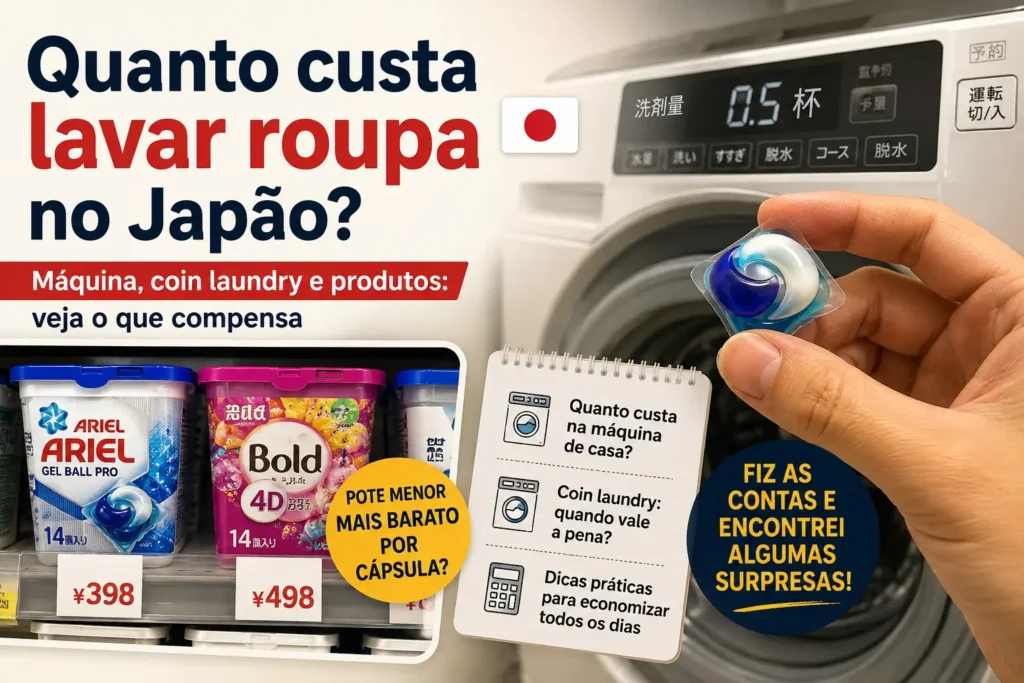 Quanto custa lavar roupa no Japão: máquina de lavar, Ariel e Bold
